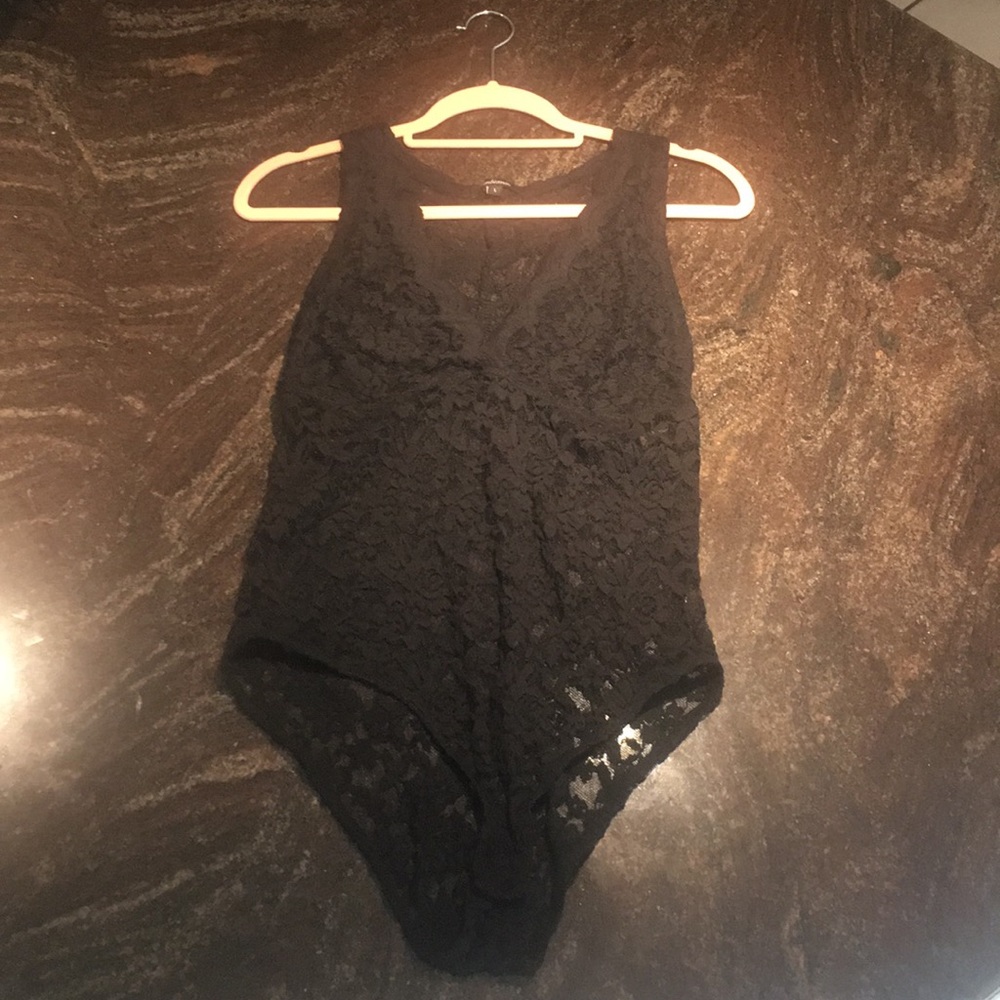 Black lace bodysuit